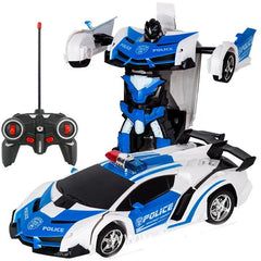 🔥Carro de brinquedo elétrico de polícia de deformação universal🚗