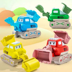 Kit com 4 Caminhões de Construção Interativo
