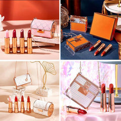 Conjunto de Batom com Bolsa de Corrente